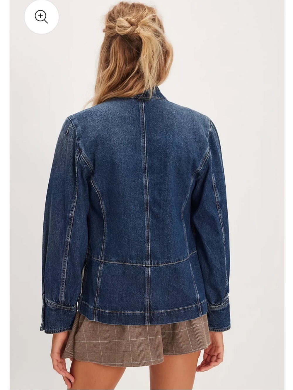 FREE PEOPLE IMOGENE DENIM OFFICER JACKET - Picture 9 of 9